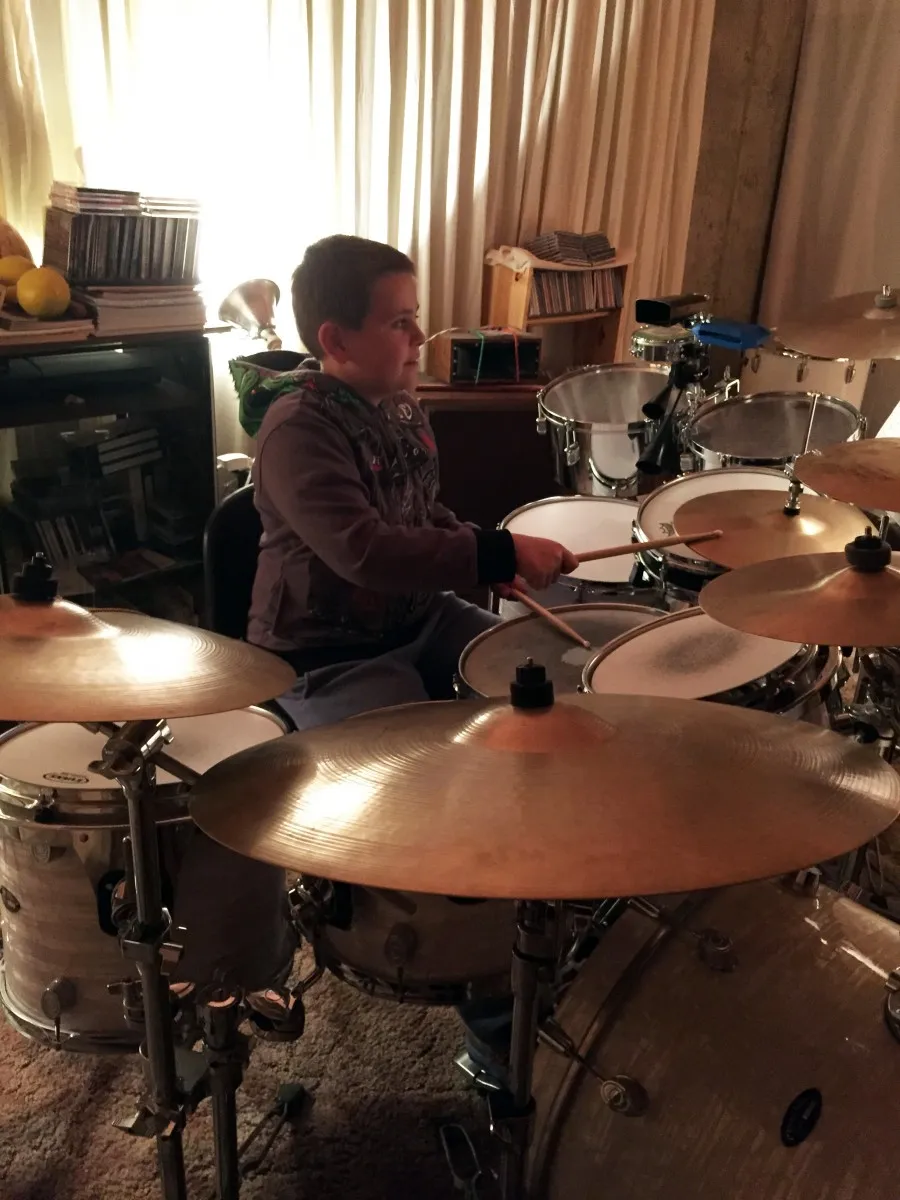 Culmone Percussion student on the drum set